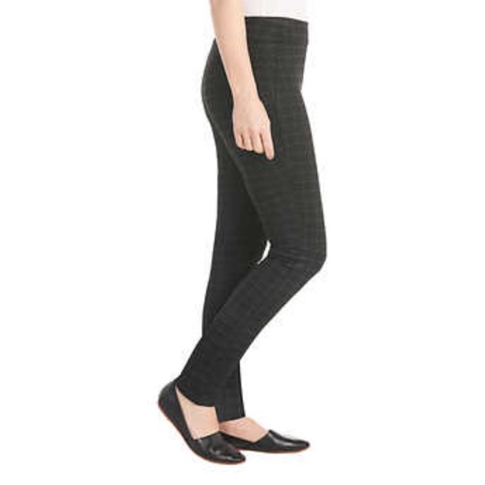 NWT Dalia Pull on Dress Pants with Tummy Control Grey Tonal Plaid Size 4 - Picture 3 of 12